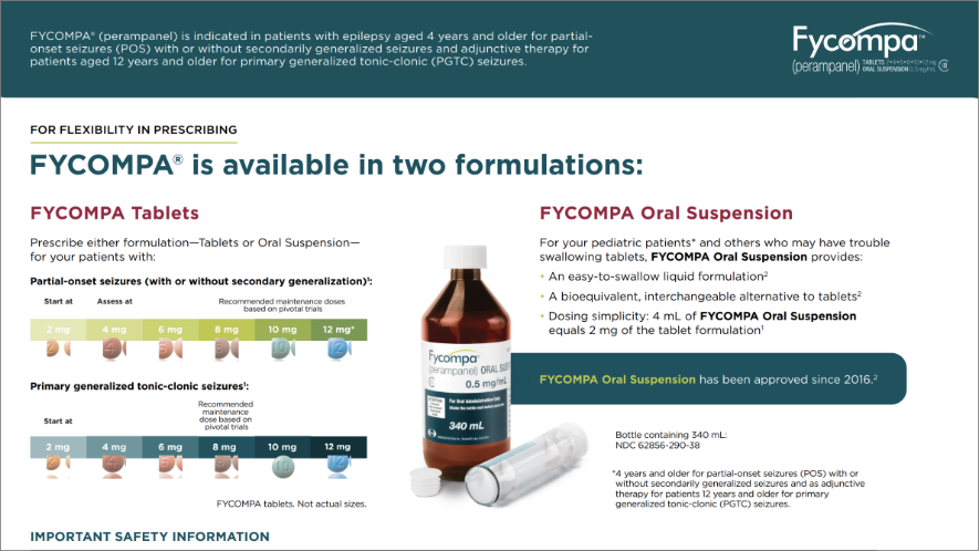 Antiseizure Medication Formulation Flashcard